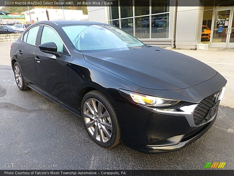 Jet Black Mica / Black 2020 Mazda MAZDA3 Select Sedan AWD