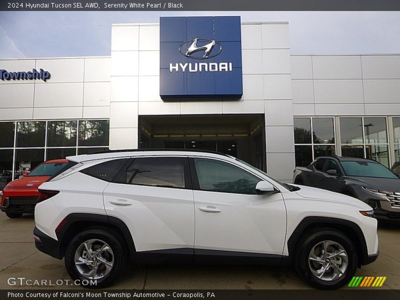 Serenity White Pearl / Black 2024 Hyundai Tucson SEL AWD