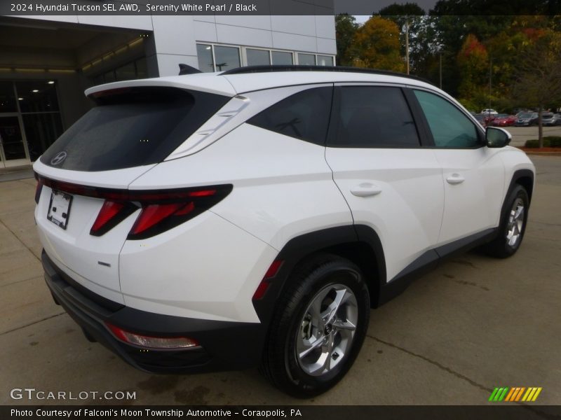 Serenity White Pearl / Black 2024 Hyundai Tucson SEL AWD
