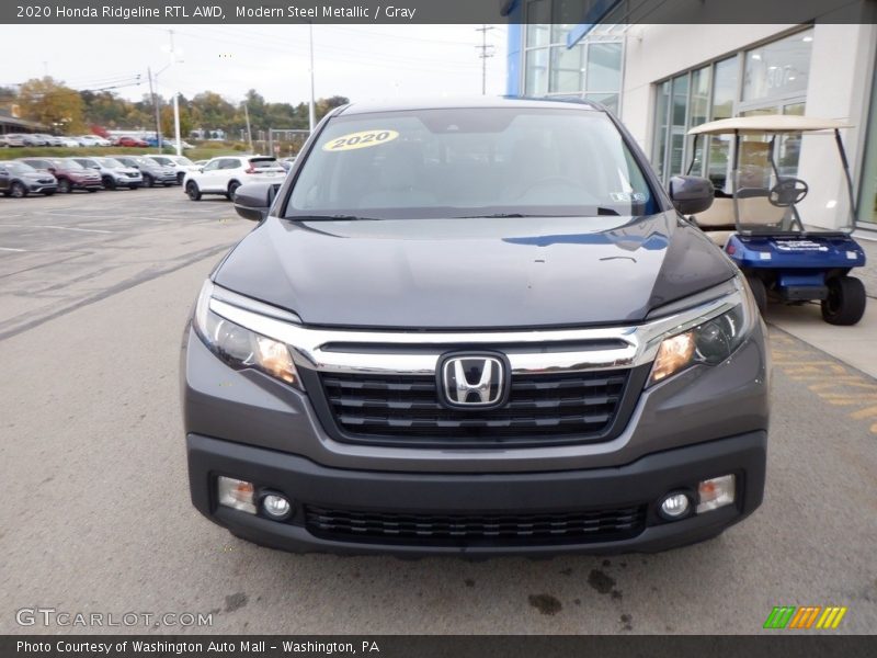 Modern Steel Metallic / Gray 2020 Honda Ridgeline RTL AWD