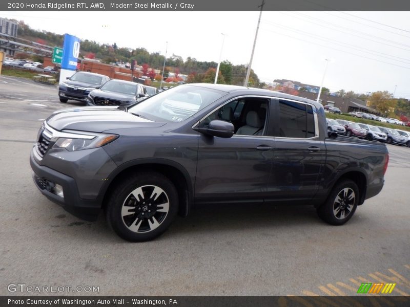 Modern Steel Metallic / Gray 2020 Honda Ridgeline RTL AWD