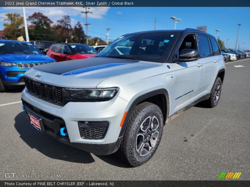 Silver Zynith / Global Black 2023 Jeep Grand Cherokee Trailhawk 4XE