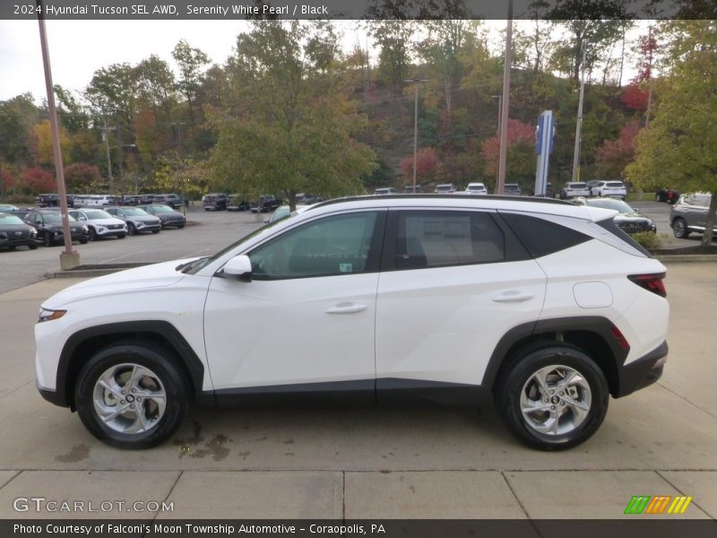 Serenity White Pearl / Black 2024 Hyundai Tucson SEL AWD