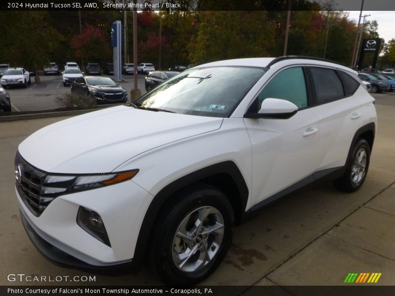 Serenity White Pearl / Black 2024 Hyundai Tucson SEL AWD