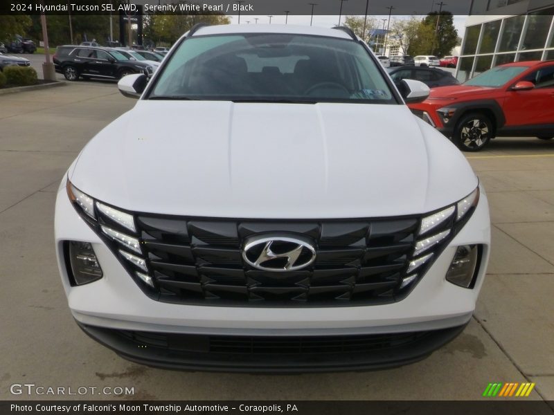 Serenity White Pearl / Black 2024 Hyundai Tucson SEL AWD