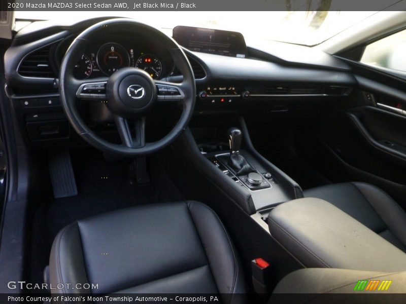 Jet Black Mica / Black 2020 Mazda MAZDA3 Select Sedan AWD