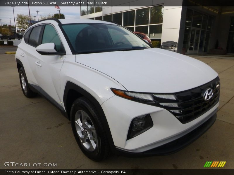Serenity White Pearl / Black 2024 Hyundai Tucson SEL AWD