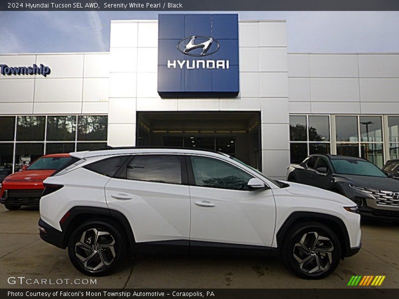 Serenity White Pearl / Black 2024 Hyundai Tucson SEL AWD