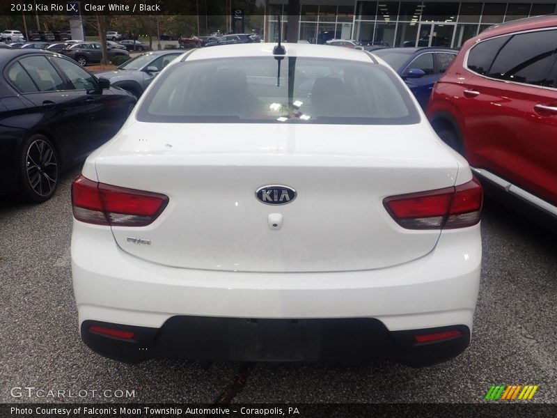 Clear White / Black 2019 Kia Rio LX