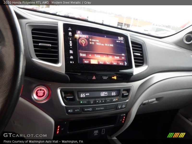 Controls of 2020 Ridgeline RTL AWD
