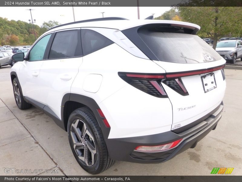 Serenity White Pearl / Black 2024 Hyundai Tucson SEL AWD