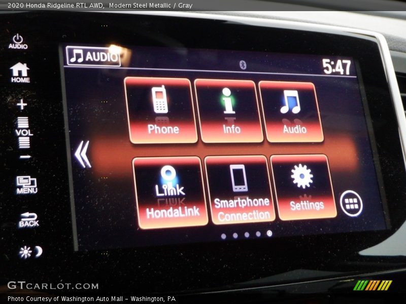Modern Steel Metallic / Gray 2020 Honda Ridgeline RTL AWD