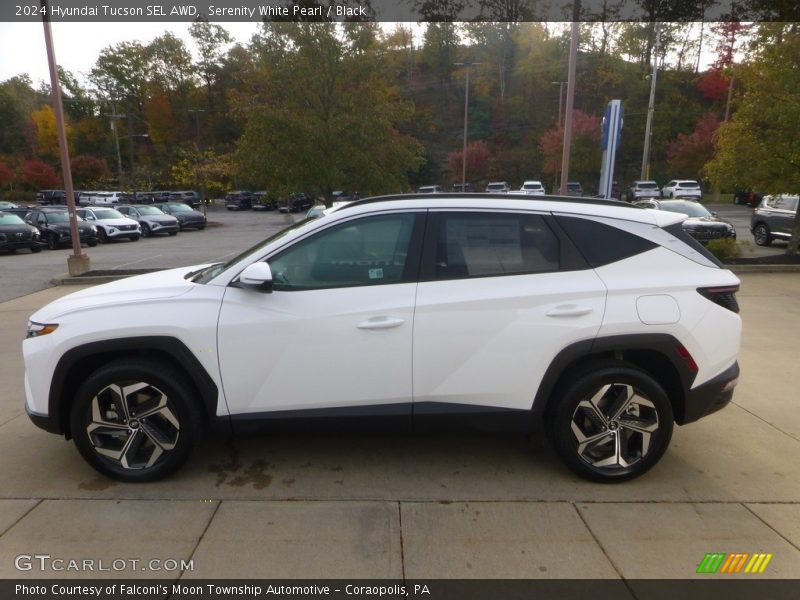 Serenity White Pearl / Black 2024 Hyundai Tucson SEL AWD