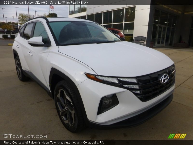 Serenity White Pearl / Black 2024 Hyundai Tucson SEL AWD