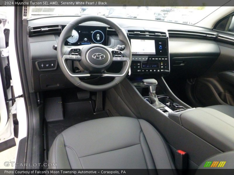 Serenity White Pearl / Black 2024 Hyundai Tucson SEL AWD