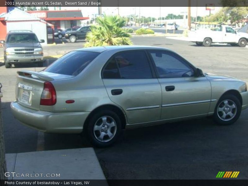 Desert Sand / Beige 2001 Hyundai Accent GL Sedan