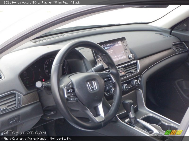 Platinum White Pearl / Black 2021 Honda Accord EX-L