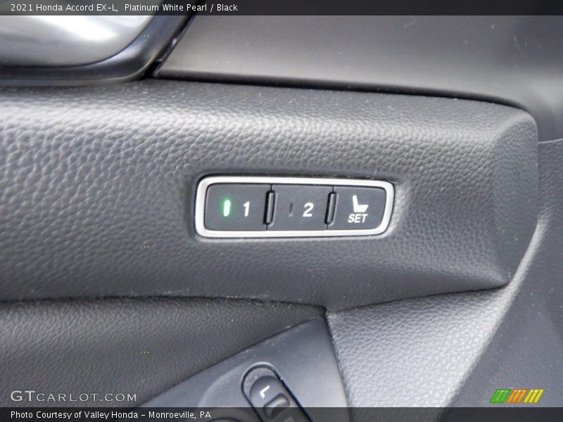 Platinum White Pearl / Black 2021 Honda Accord EX-L