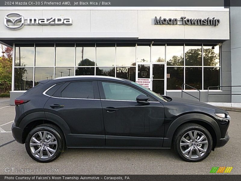 Jet Black Mica / Black 2024 Mazda CX-30 S Preferred AWD