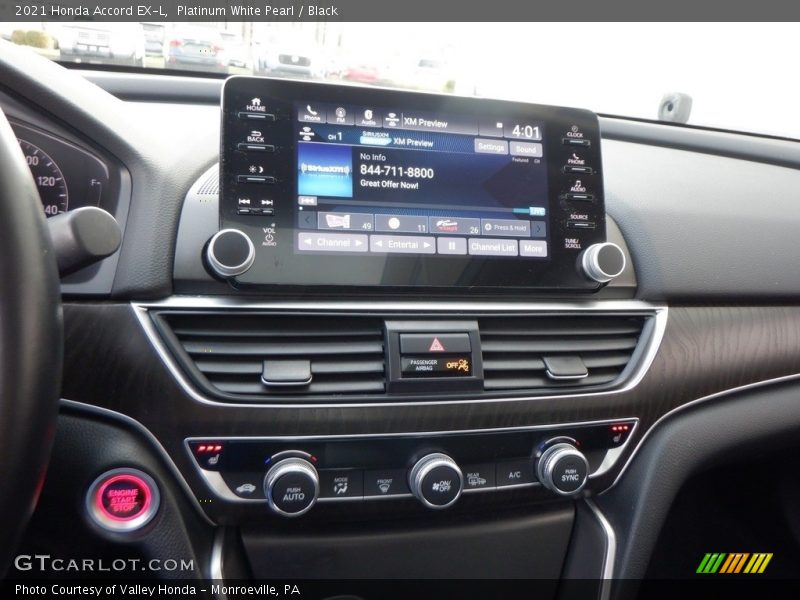Platinum White Pearl / Black 2021 Honda Accord EX-L