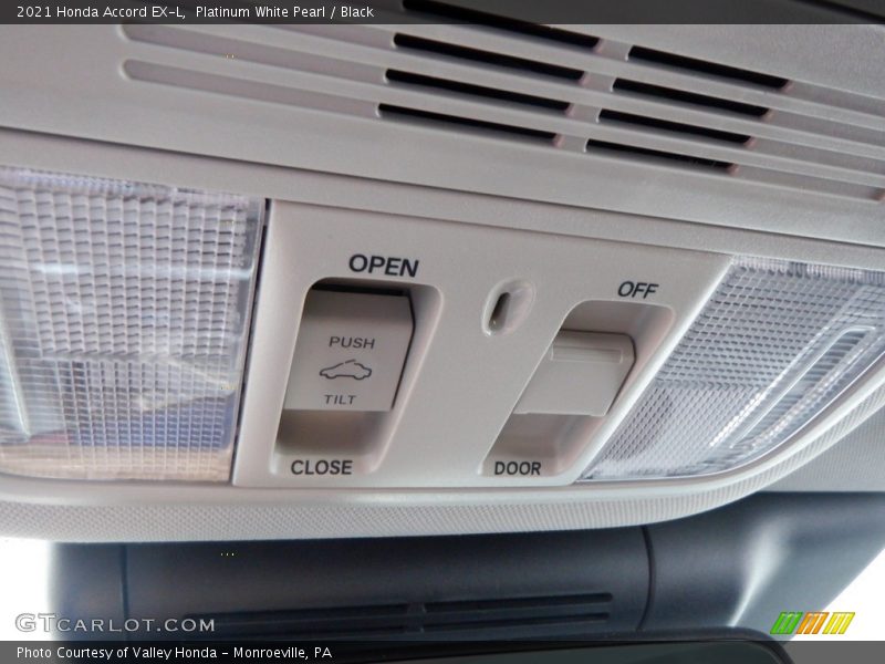 Platinum White Pearl / Black 2021 Honda Accord EX-L