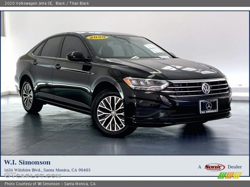 Black / Titan Black 2020 Volkswagen Jetta SE