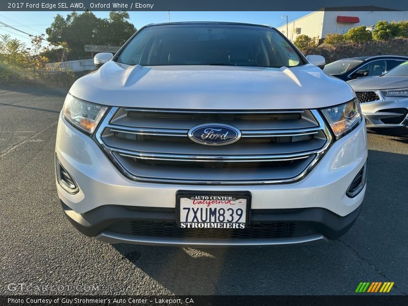 Oxford White / Ebony 2017 Ford Edge SEL AWD