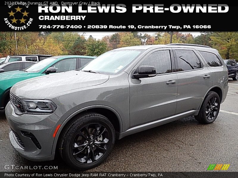 Destroyer Gray / Black 2021 Dodge Durango GT AWD