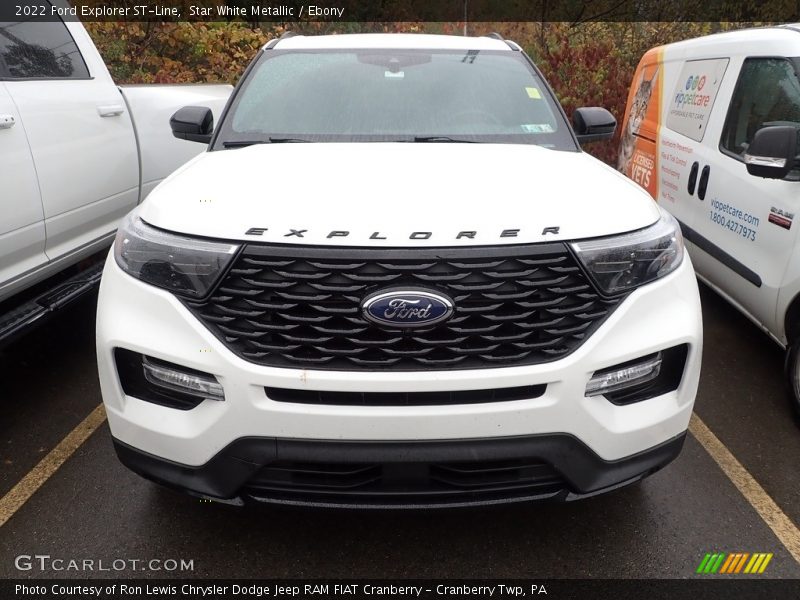 Star White Metallic / Ebony 2022 Ford Explorer ST-Line