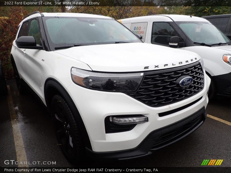 Star White Metallic / Ebony 2022 Ford Explorer ST-Line
