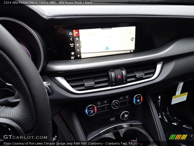 Controls of 2024 Stelvio Veloce AWD