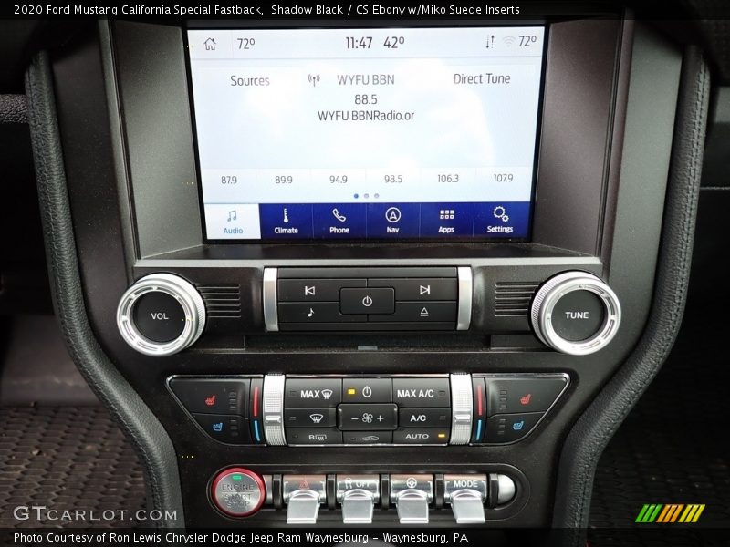 Controls of 2020 Mustang California Special Fastback