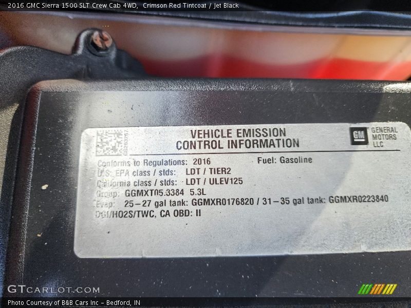 Crimson Red Tintcoat / Jet Black 2016 GMC Sierra 1500 SLT Crew Cab 4WD