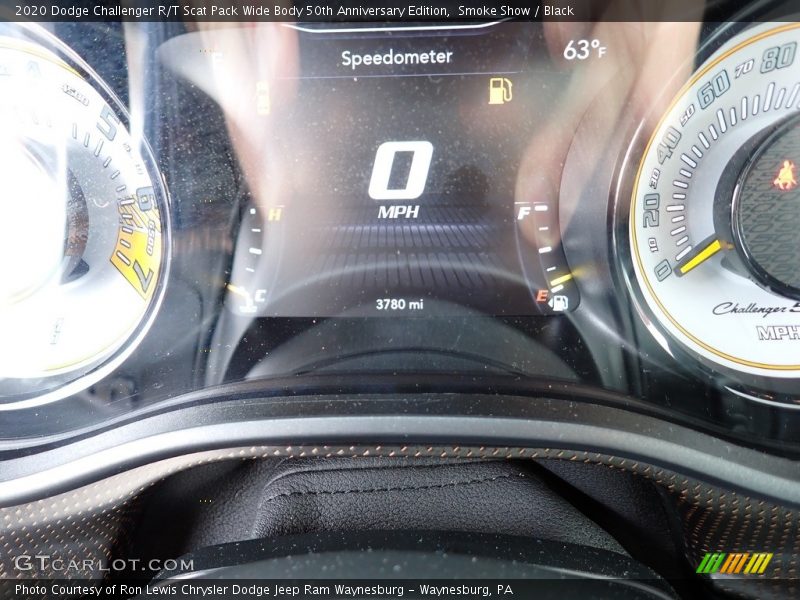 Smoke Show / Black 2020 Dodge Challenger R/T Scat Pack Wide Body 50th Anniversary Edition