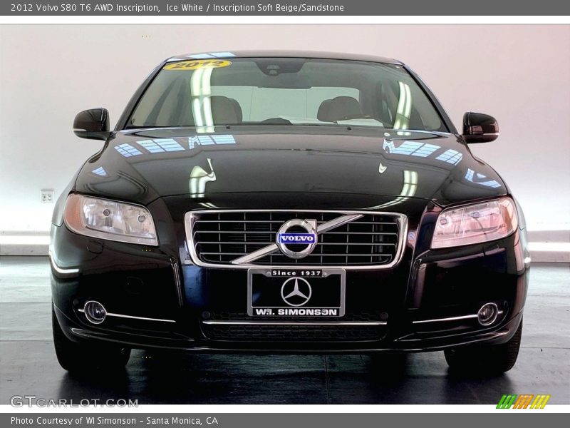 Ice White / Inscription Soft Beige/Sandstone 2012 Volvo S80 T6 AWD Inscription