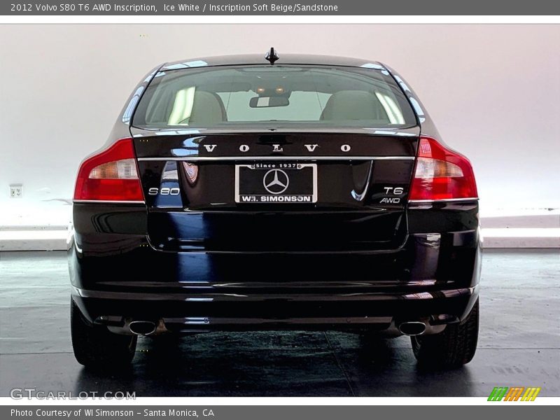 Ice White / Inscription Soft Beige/Sandstone 2012 Volvo S80 T6 AWD Inscription