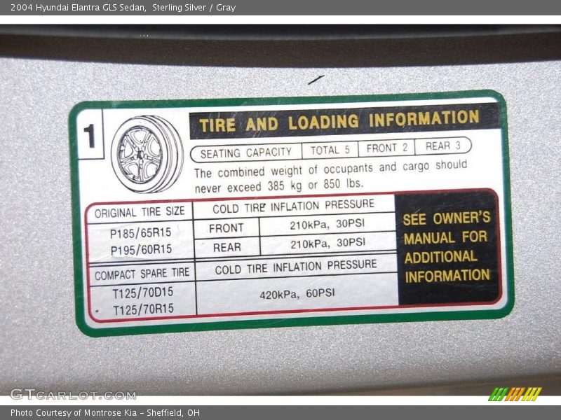 Sterling Silver / Gray 2004 Hyundai Elantra GLS Sedan