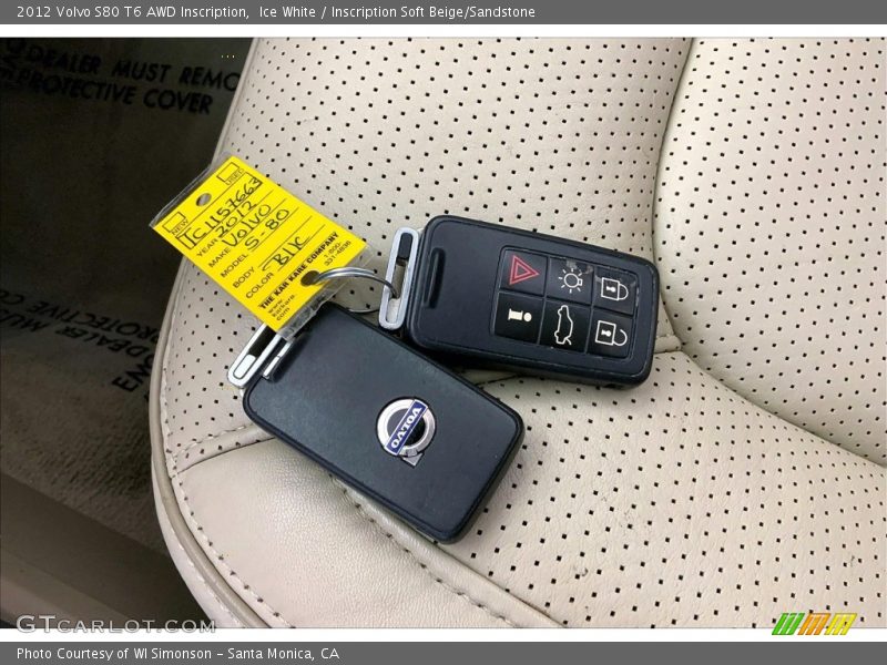 Keys of 2012 S80 T6 AWD Inscription