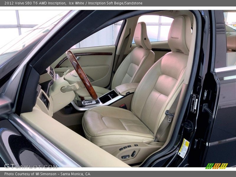 Ice White / Inscription Soft Beige/Sandstone 2012 Volvo S80 T6 AWD Inscription