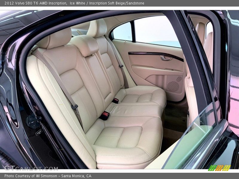 Rear Seat of 2012 S80 T6 AWD Inscription