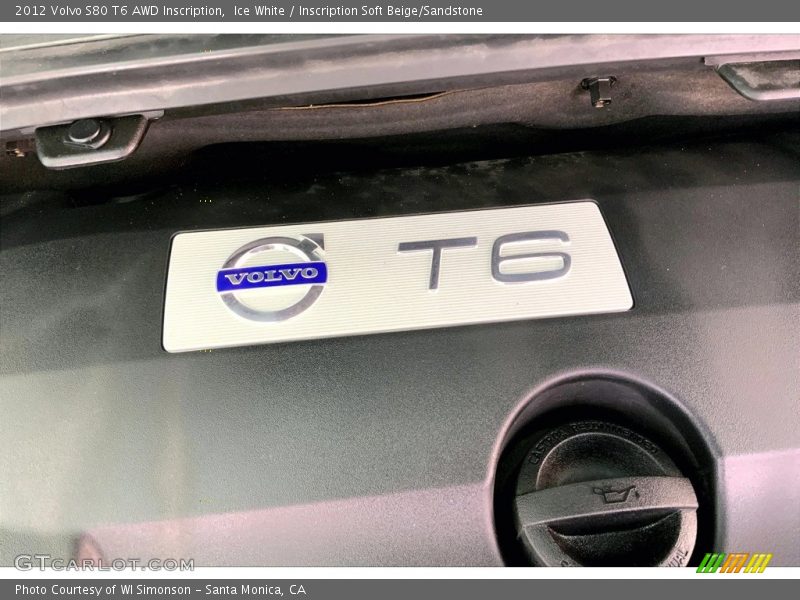 Ice White / Inscription Soft Beige/Sandstone 2012 Volvo S80 T6 AWD Inscription