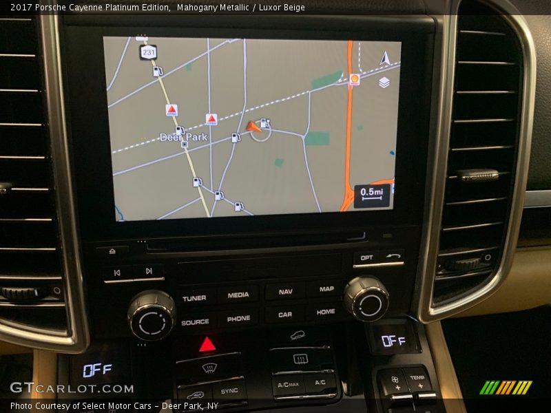 Navigation of 2017 Cayenne Platinum Edition