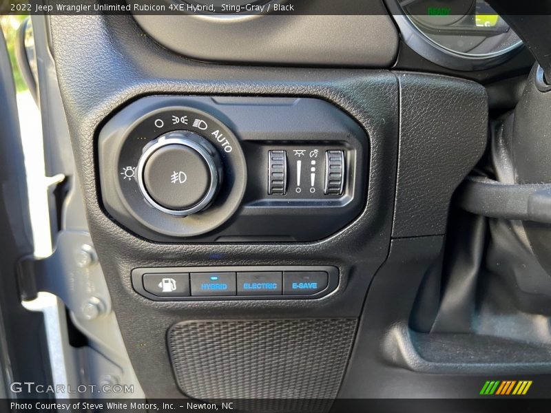 Controls of 2022 Wrangler Unlimited Rubicon 4XE Hybrid