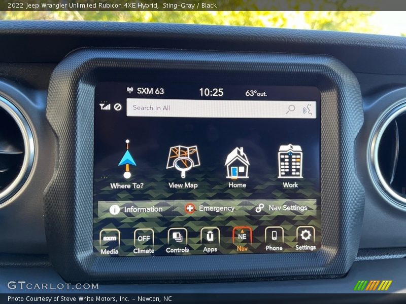 Controls of 2022 Wrangler Unlimited Rubicon 4XE Hybrid