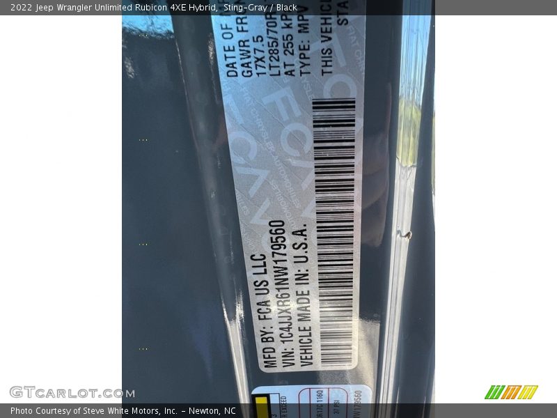 Sting-Gray / Black 2022 Jeep Wrangler Unlimited Rubicon 4XE Hybrid