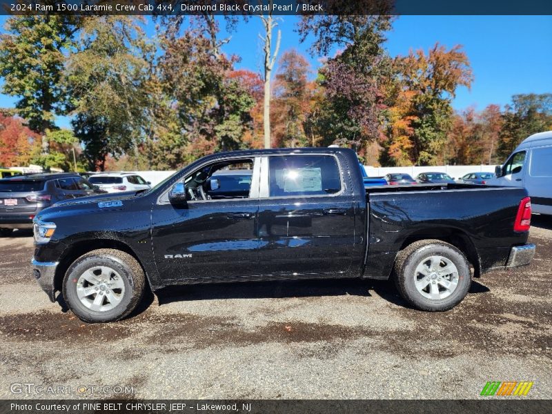  2024 1500 Laramie Crew Cab 4x4 Diamond Black Crystal Pearl