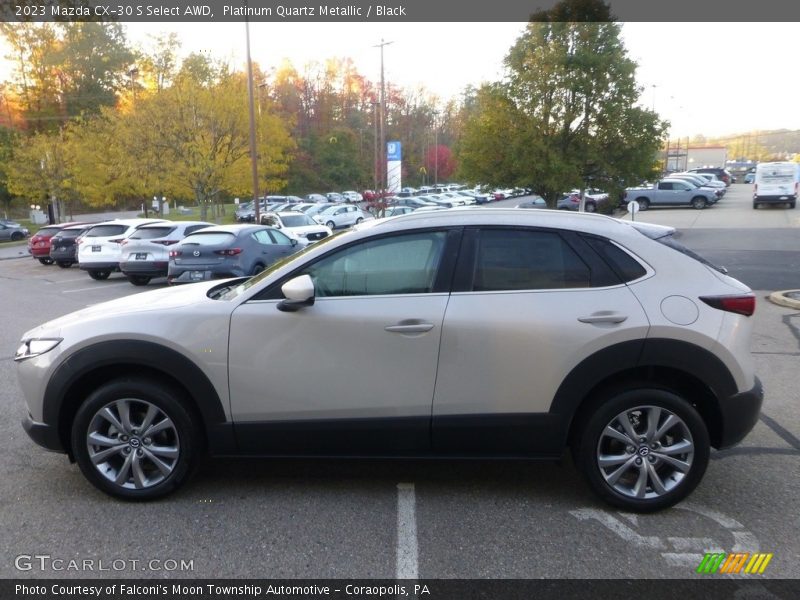 Platinum Quartz Metallic / Black 2023 Mazda CX-30 S Select AWD