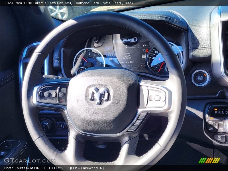 Diamond Black Crystal Pearl / Black 2024 Ram 1500 Laramie Crew Cab 4x4