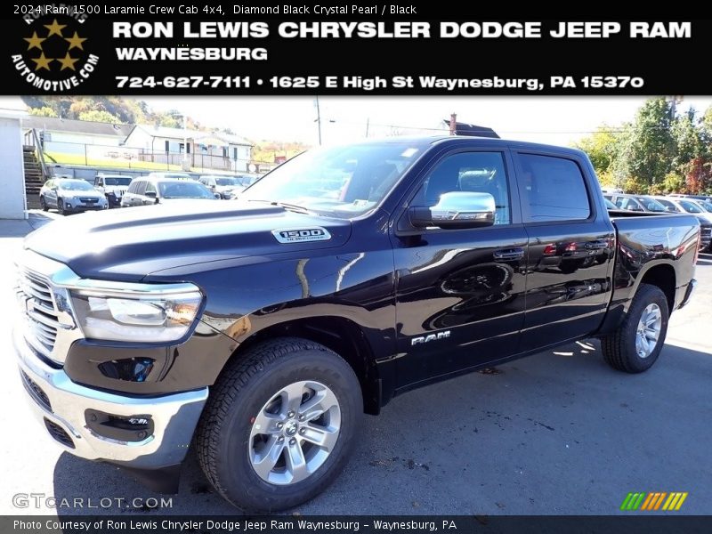 Diamond Black Crystal Pearl / Black 2024 Ram 1500 Laramie Crew Cab 4x4