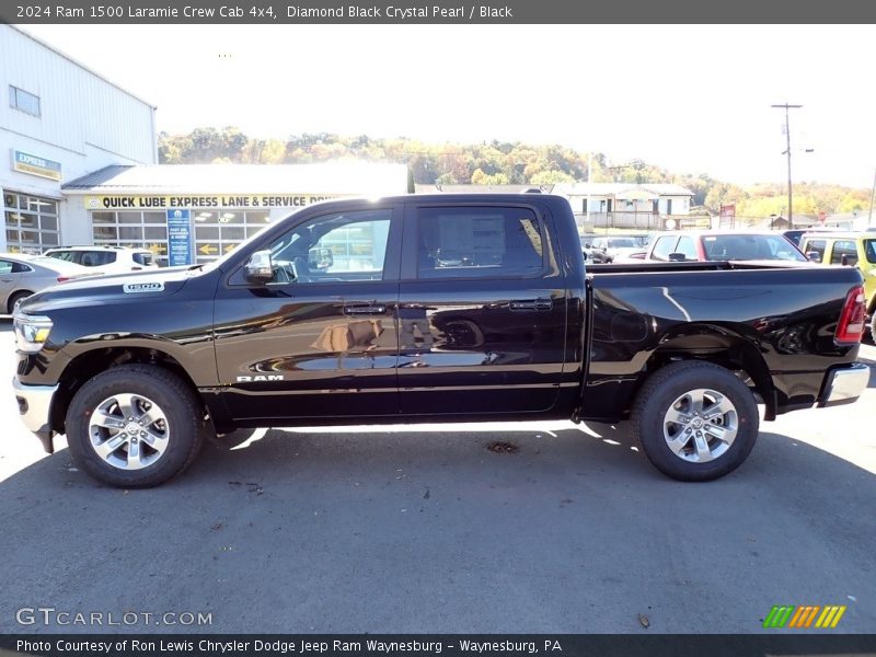  2024 1500 Laramie Crew Cab 4x4 Diamond Black Crystal Pearl